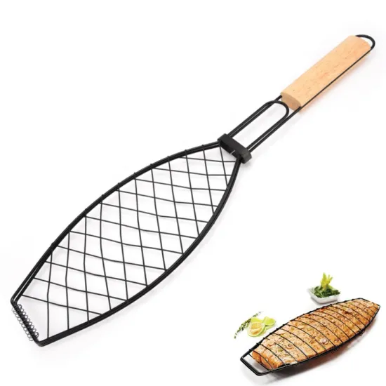 JHY High Quality Stainless Steel Barbecue Grill Wire Mesh and Basket for Fish
