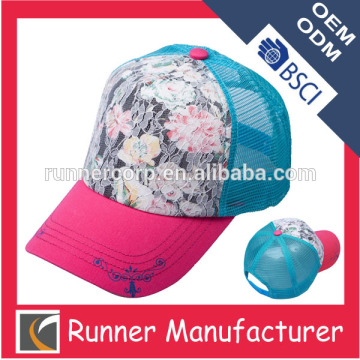 Girls' new design lace hats with printing