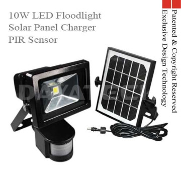 Solar Panel Charger Pir Sensor 10w Led Work Light 