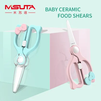 Baby Ceramic Food Shears Vegetable Noddles Meats Supplementary Food Cutter Safe Feeding Scissors