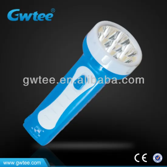 plastic dual lights portable led flashlight GT-8107