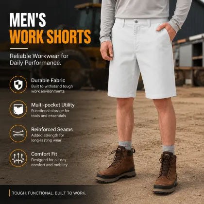 Chino Work Shorts Multiple Waist Uniform
