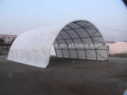 clear span faric arch building for covering sand, salt, coal