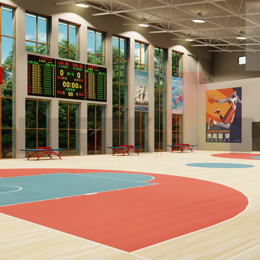 Professional basketball solid wood flooring