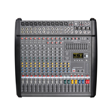 PM1003 1000W Audio Mixer: 10 Channels with DSP Effector, +48v Phantom Power and Reverb for Professional Stage Use