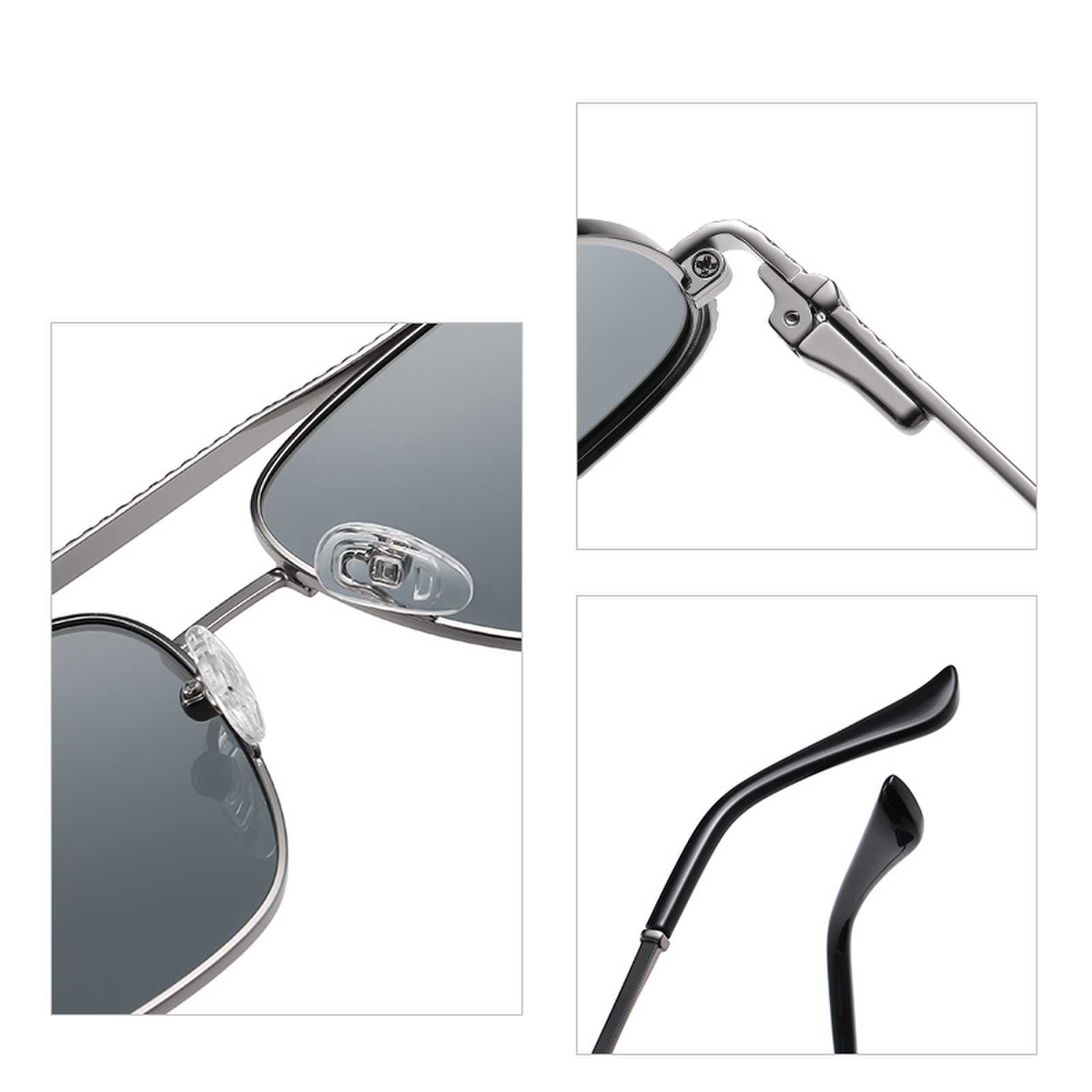 Metal Double Bridge Men's Sunglasses