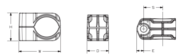 single Aluminium cable cleat drawing