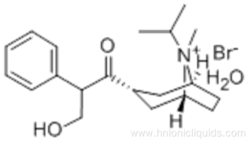 8-Azoniabicyclo[3.2.1]octane,3-(3-hydroxy-1-oxo-2-phenylpropoxy)-8-methyl-8-(1-methylethyl)-, bromide,hydrate (1:1:1),( 57191722,3-endo,8-syn) CAS 66985-17-9