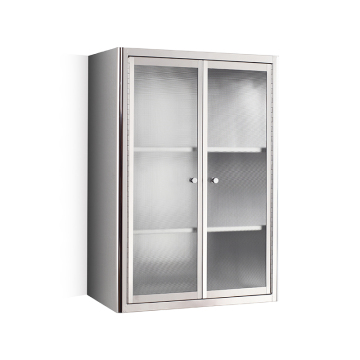 Modern Wall-Mounted Stainless Steel Small Storage Cabinet with Glass Door YMT-D7050