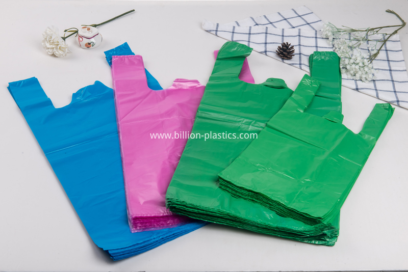 T-Shirt Bags! Affordable plastic shopping bags. Many colors. Logo / printing  available.