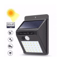 Luz solar de parede solar LED à prova de intempéries para jardim