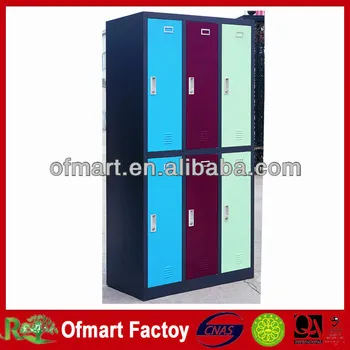 six doors steel wardrobe lockers