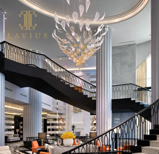 Large European style staircase chandelier