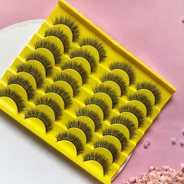 Wholesale Synthetic Mink 14mm Paris Eyelashes - OEM Natural Full Strip Reusable Lashes Vendor