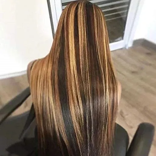 Highlight Wig Vendor Wholesale 1b Honey Blonde Ombre Hair Wig With Dark Roots Mink Peruvian Virgin Human Hair HD Lace Front Wig