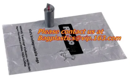 Vest Type Dog Poo Bags Large Unscented Poop Bags, Printed Pet Dog bags, Cat Poo Waste Bags Scoop, Doggy Poop Bag