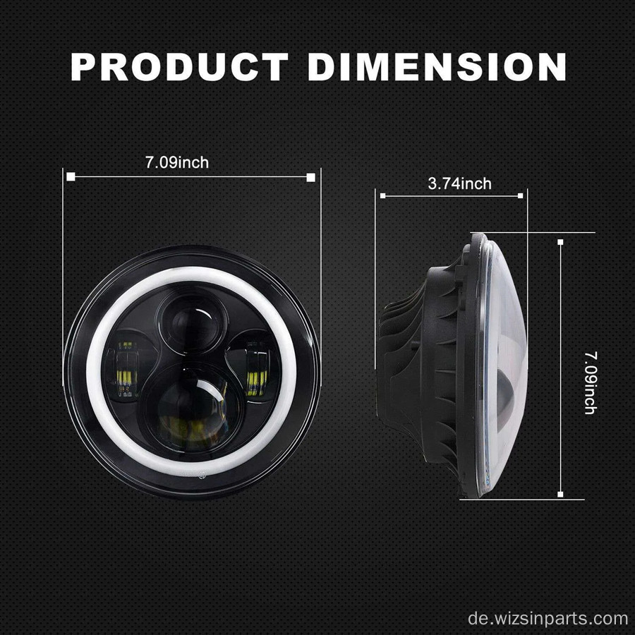 Wizsin -LED -Halo -Scheinwerfer mit DRL