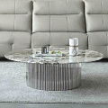 Metal Stainless Steel Coffee Table Round Table