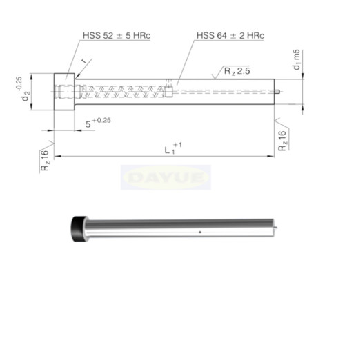 Mecanizado de punzón de corte piloto de material ASP23