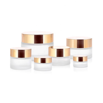 wide mouth glass small cosmetic jar sets