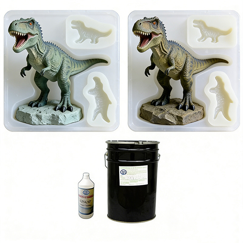 Condensation curing silicone mold rubber