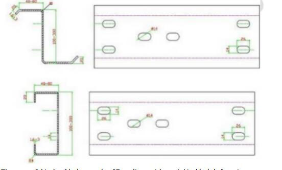 There are 3 kinds of holes on the CZ purline, with each kind hole`s function