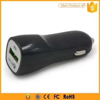 Senmei manufacture 12V output car charger, dual port quick charge 3.0
