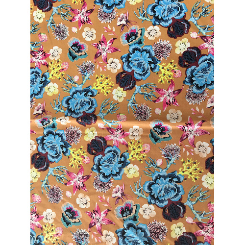 Marine Plants Rayon Poplin 45S Light Printing Fabric