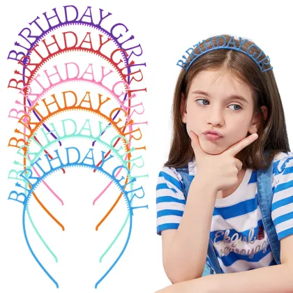 Hot Party Headband - Happy Birthday Children's Accessories Princess Headdress