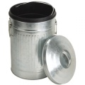 30 Liter Galvanized Tin Waste Bin with Lid