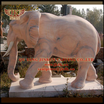 marble animal sculpture of elephant for garden decoration made from Quyang carving factory