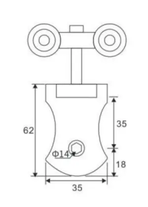 Shower Door Stamping axe pulley