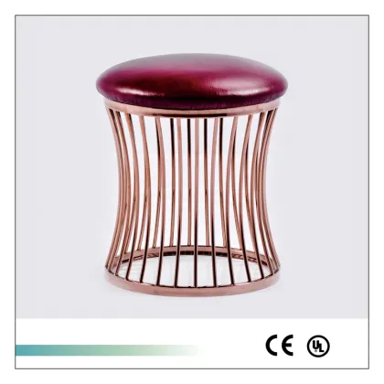 Goolee Simple Design Soft Leather Small Stool Chair For Home Decor