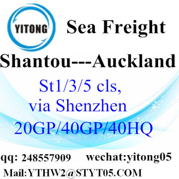 Transporte marítimo de Shantou a Auckland