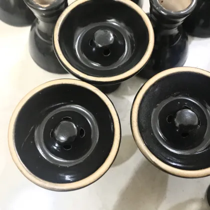 Black Color Hookahs Shisha Charcoal Bowl Vortex Ceramic Shisha Hookah