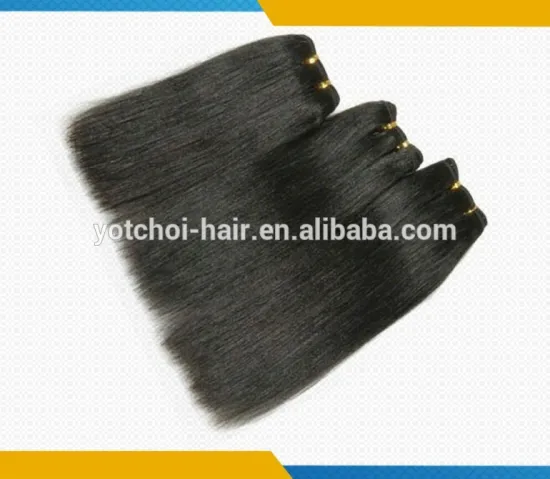Wholesale Indian Virgin Hair Yaki Straight Italian Yaki Weft Human Hair Weft