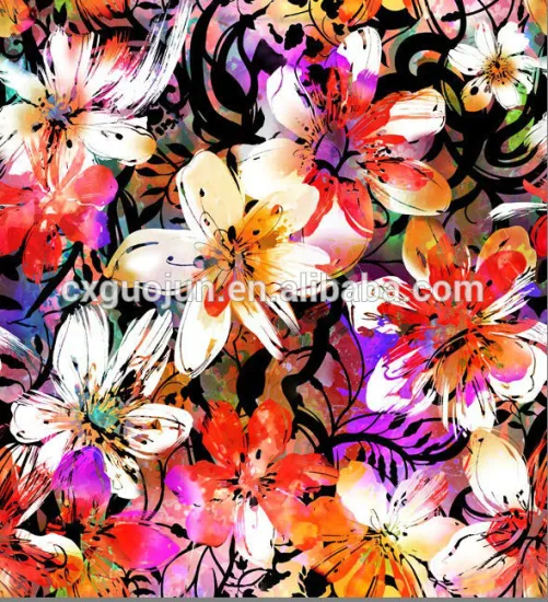 flower design 3D 100% Polyester Fabric