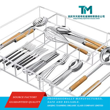 Adjustable Acrylic Silverware Drawer Organizer