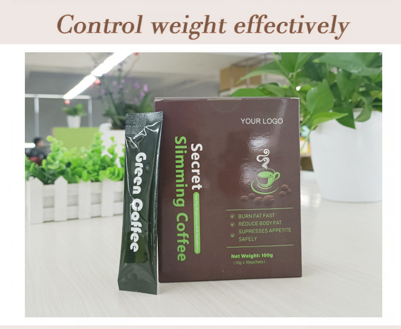 OEM/ODM Vegan Sugar Free Slimming Burn Fat Fast Supresses Appetite Satiety Weight Loss Slimming Green Coffee Powder