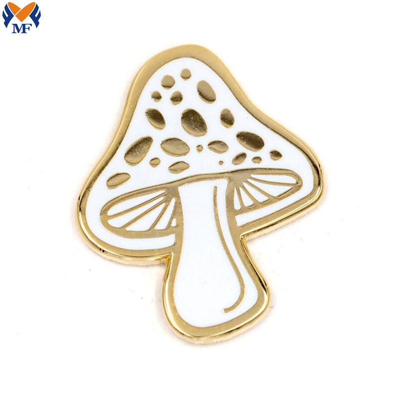 Golden Mushroom Enamel Pin Jpg