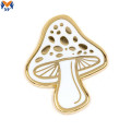 Metalltilpasset Golden Plant Emalje Pin Badge