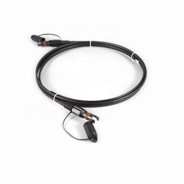 Professional Grade Tonable Flat Drop Cable with SC/APC Connectors: Indoor/Outdoor Single-Mode Fiber Optic Cable Featuring Pulling Grip