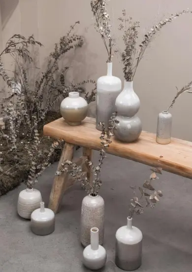 Irregular Ceramic Gourd Shape Vase for Home Decor