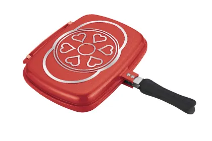 double frying pan with cooper color