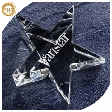 Economic hot selling crystal star paperweight gifts