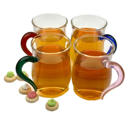 OEM/ODM Custom Transparent Cups with Handle - High Borosilicate Glass Tea & Coffee Cups