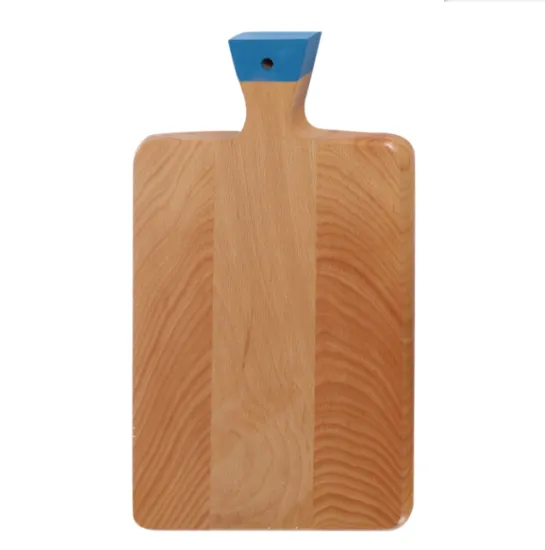 Beech wood cutting board with handle painting