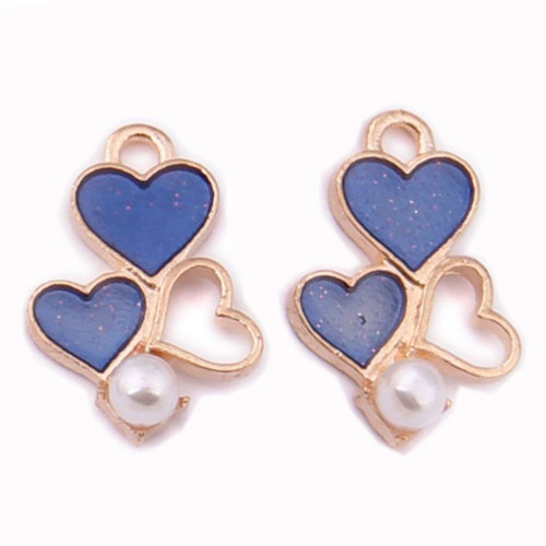 Rose Golden Plated Heart Charms