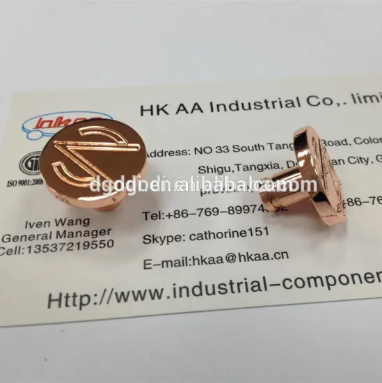 Custom high precision CNC rivet with logo
