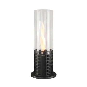 Bio Ethanol Fireplace with Glass, Indoor Outdoor Tabletop Decorative Fireplace